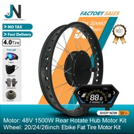 Snow Ebike wheel Motor kit 48V 1500W4.0Tire Brushless Gearless Rear RotateHub Motor For Electric Bik