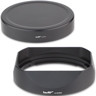 Lens Hood Metal Square Bayonet for Sony FE 35mm F1.4 GM, FE 50mm F1.4 GM,with Metal Front Cap, Repla