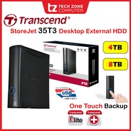 Transcend StoreJet 35T3 External Hard Drive 4TB / 8TB USB 3.1 ( TS4TSJ35T3 , TS8TSJ35T3 )