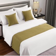 bantal sofa bed runner hotel bed scarf syal tempat tidur modern abu - orange runner 180x50