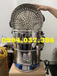 Nồi hấp thực phẩm xôi 2kg 5kg bằng inox cao cấp chạy điện size 40cm 3 tầng hấp
