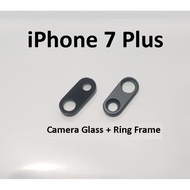 iPhone 7 Plus  Camera Glass + Camera Ring Back Rear Glass Crack For Replacement  iPhone 7P / iPhone 