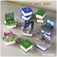 GANTUNGAN 3D Dinosaur Keychain Folding Book || Cartoon Dinosaur 3D Folding Book Keychain