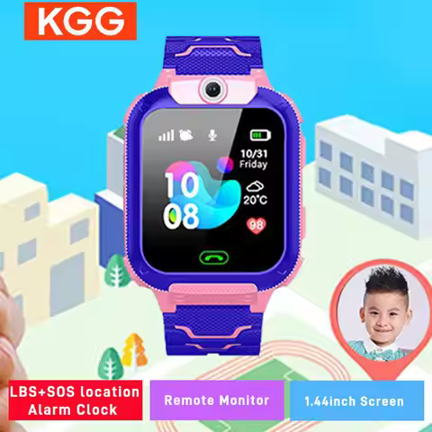 Kids Smart Phone Watch 2G SOS Call Back LBS Location With Math Game 12 Languages Voice Chat Children
