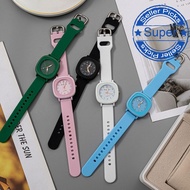 ASDMAEIT Candy Colors Silicone Square Quartz Watch Simple Sports Multifunctional Digital Watch Fashi