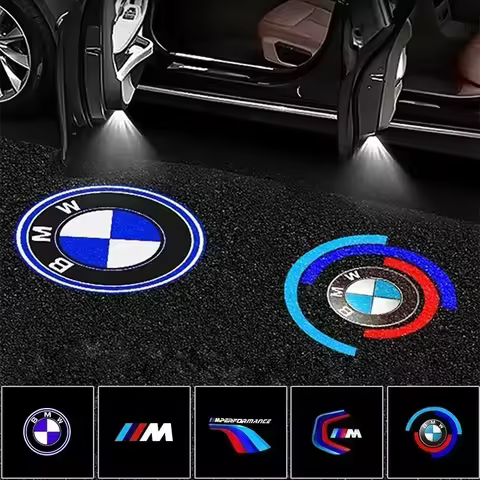 New For BMW M X3 X5 X6 2pcs Car Logo Led Door Light Projector Lamp For BMW 50th M E46 E90 E49 F30 F8