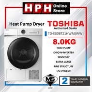Toshiba Heat Pump Dryer (8/10kg) TD-E80BT21HWM(WW) TD-BK100GHM TD-BK110GHM