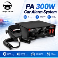 PA300 300W Car Siren Alarm System Full Set 10 Warning Tones PA Amplifier with Hand Microphone