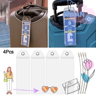 MIHAN Cruise Luggage Tag Holders, Waterproof Steel Wire Cable Loop Suitcase Label Holder, Essentials