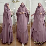 AJE ZAS - Jumbo Syar'i Robe Dress Set Khimar Hijab Rubber Double Code-MAMAZA Matt Crinkle Airflow