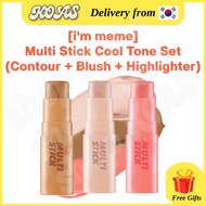 [I’M MEME] Multi Stick Cool Tone Set Contour Blush Highlighter 3pcs