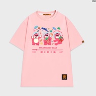 Áo thun tay lỡ HY KOREA Ba gấu Lotso Nasa 1216 cotton 75% form rộng nam nữ