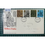 UK 98 GB FDC 1976 William Caxton Post Office First Day Cover.