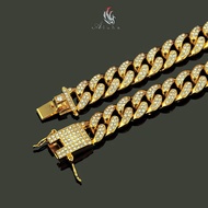 Dây chuyền Cuban Chains đính đá Rhinestone độ tinh khiết AAA phong cách HIPHOP - NL162 - Aluha
