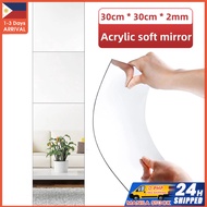 30*30cm/20*20 Acrylic Flexible Mirror Square Cuttable Mirror Wall Stickers Non Glass Bathroom Mirror