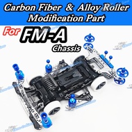Tamiya Imi FMA Chassis Pengubahsuaian Part FMA Chassis Carbon Fiber FRP & Alloy Roller Modification 