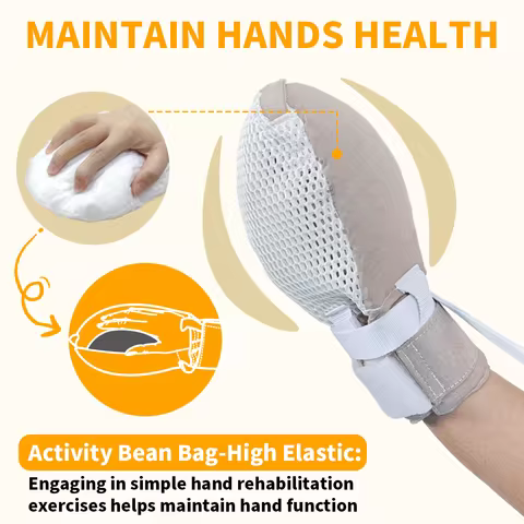 Ehucon Visible Anti-Scratch Protective Mitts Breathable Ergonomic 2PCS for Dementia/Elderly Nursing 