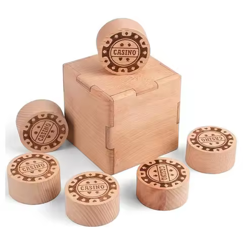 Casse Tete Wood 3D Puzzle Box Six Chips Montessori Toys Brain Teasers Difficult For Kids Adults IQ G