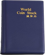 Coin Collection Album, 120 Pockets Money Currency Collectors Holder Commemorative Hardcover Book For