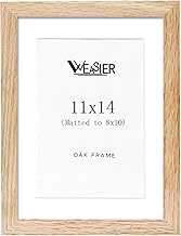 11x14 Solid Oak Frame, Picture Frame for 11×14 or with Mat for 8x10 photos,Minimalist 11x14 Poster F