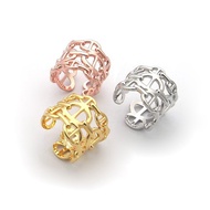 Ring Hollow Wholesale Ring Open H Couple Pig Nose Asian Gold Jewelry Pig Nose Wide Face Letter TFLZ