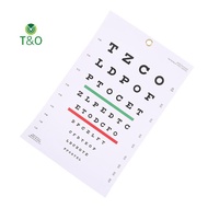 T&O Premium Snellen Eye Chart Wall Chart Plastic Waterproof Snellen Charts For Eye Test Exams