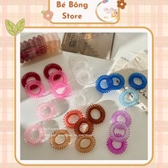 XO Box of 9 Korean style colorful spring hair ties hair tie scrunchie rubber band