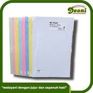 HIJAU Bamboo BC Premium F4 White Yellow Cardboard Paper Green Pinkbiru 20 Sheets