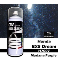 Honda EX5 Mariana Purple H7007  Crystal 2K Paint CW Aikka DIY Aerosol Cat Spray Bottle 370ml Blue Bl