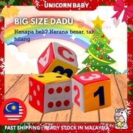 Dadu Besar Toy Big Dice Toys Dadu Dice Square Soft Toys Kanak-Kanak Bewarna Warni Ceria Dadu Mainan 
