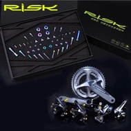 RISK Titanium R8000 Bike Screws Bolts Group Set Bicycle Derailleur System Ultegra R8000 Titanium Screw Kit Ti Bolts