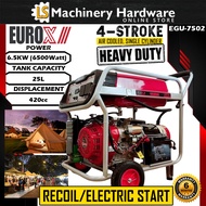 EUROX 6.5KW (6500Watt) Petrol Generator With Electric Start EGU-7502 - 6 Months Warranty