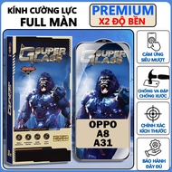 OPPO A8 /A31 tempered glass full screen transparent. Screen protector