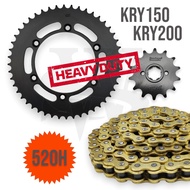 CHAIN AND SPROCKET SET FOR RUSI KRY150/ KRY200 520H 42T 45T 48T (520) CHAIN SET