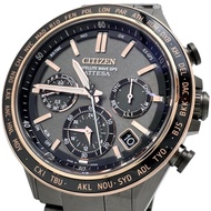 西鐵城 Attesa Eco-Drive GPS CC4074-61W/F950-0092S0c ACT 系列黑色鈦金屬腕錶 GP 太陽能電波男士腕錶