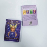 44PCS Crystal Angel Oracle Cards Durable Fashionable Tarot Cards with Beautiful Painting