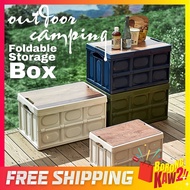 55 / 30 Liter Foldable Storage Box Wooden Lid Box Home Camping Storage Organizer Kotak Simpanan Bole