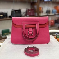 98%NEW USED HERMES HALZAN 31 90/FRAMBOISE TC皮 驚艷粉 #愛馬仕