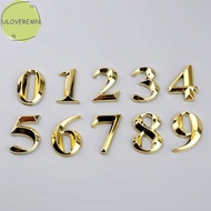 uloveremn 1pc Height 5cm Golden Home Sticker Address Door Label Gold Modern House Number SG