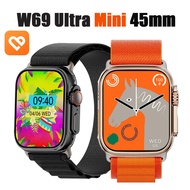 2023 New W69 Ultra Mini Smart Watch 45Mm Bluetooth Call Wireless Charge Smartwatch GPS Route Track Compass For Momen Men
