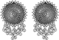 Indian Lightweight Oxidized Finish Stylish Statement Ghungroo Studs Fashion Earrings Jewellery