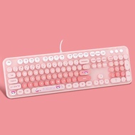 Ferris Hand sweet Wired Keyboard USB Male Feel Retro Mechanical Feel Desktop Notebook Office Round K