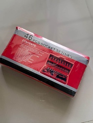 Best 46pcs 1/4" Inch Dr. Socket Wrench Set Auto Car Ratchet Spanner Bit Toolbox