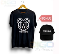 Kaos radiohead bonus topi hat radiohead