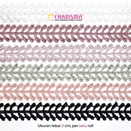 Charisma Lace Guipper AGL 847 - Lace Embroidery Zipper For Clothing / Width 2cm / Price per 1 roll (
