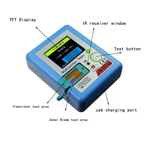 A20F-LCR-MF9 TFT LCD Display Multi-Meter Transistor Tester Diode Triode Capacitor Resistor Test Mete