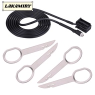 LAKAMIRY CD Audio Cable, Extension Cord Removal Tool Included AUX Input Adapter, Stable 3.5mm Female