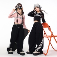 Girls' Jazz Dance Costume Korean Style Crop Top Dance Practice Performance Outfit Children's Street 