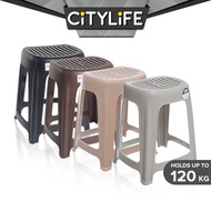 Citylife Plastic Stool Simple Modern Premium Stackable Thickened Living Room Dining Chair Stoolt - (Hold Up To 120kg)