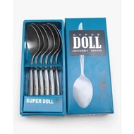 1 SET 6PCS DOLL TABLE SPOONS/STAINLESS SPOONS/DINNING SPOONS/SPOONS